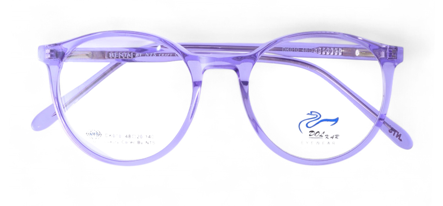  Purple Sheet Full Frame Round Eyeglasses For Men And Women