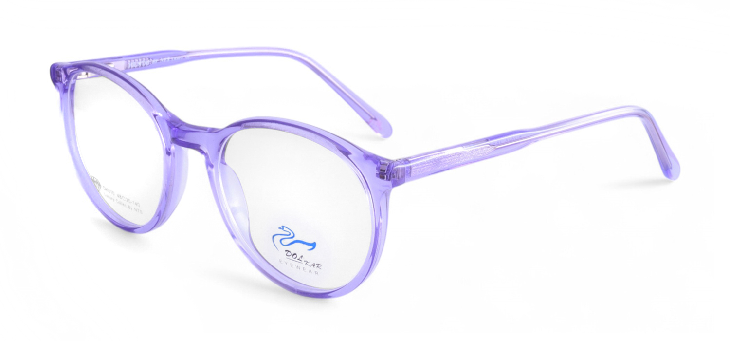  Purple Sheet Full Frame Round Eyeglasses For Men And Women