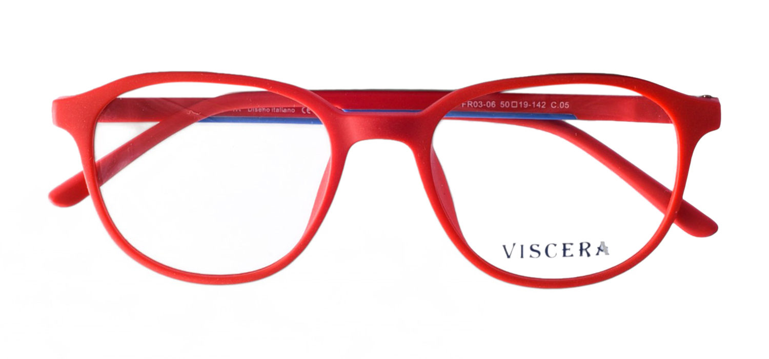 Red Sheet Full Frame Round Eyeglasses For Men And Women