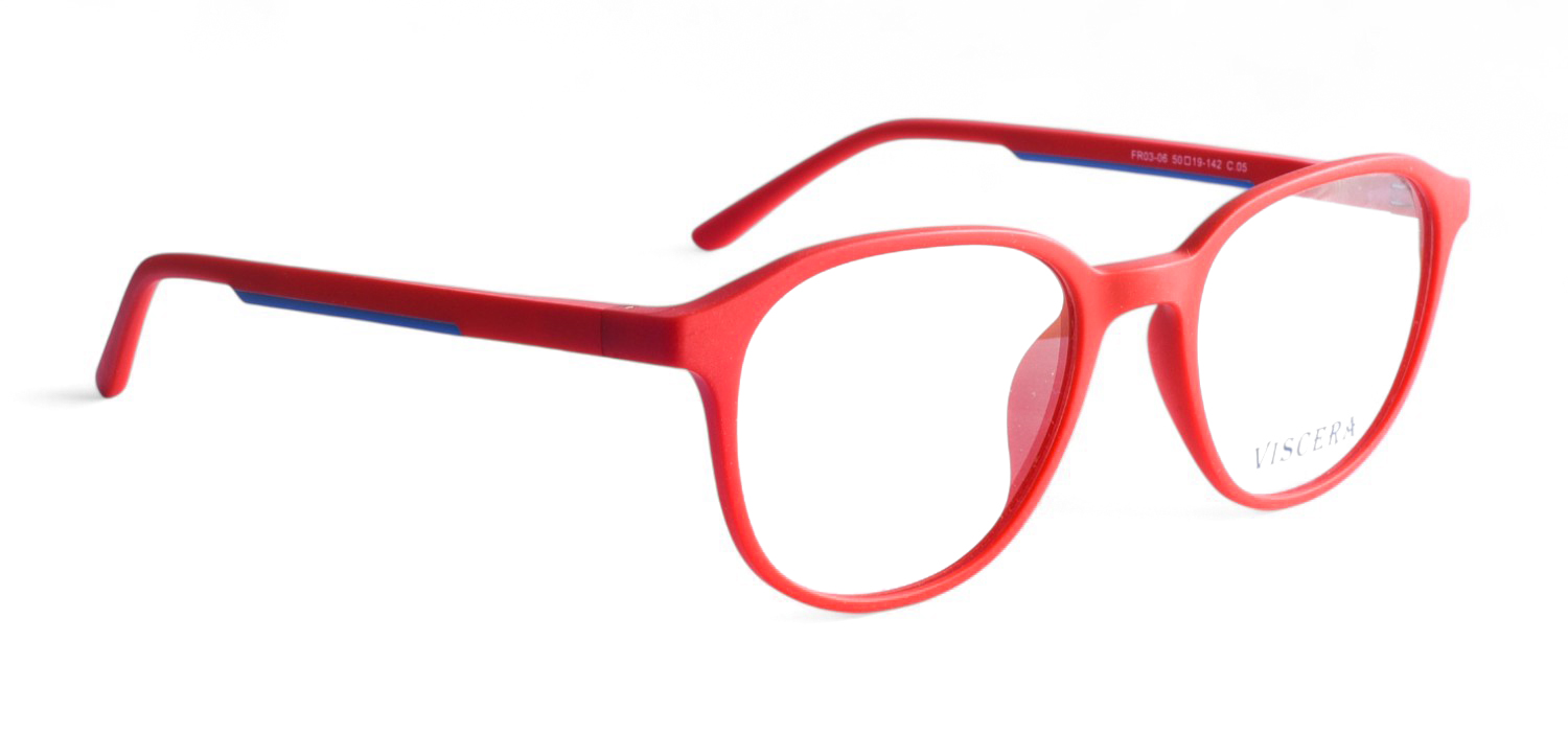  Red Sheet Full Frame Round Eyeglasses For Men And Women