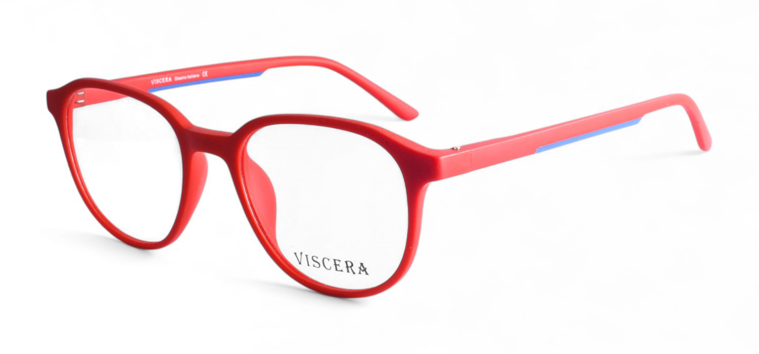  Red Sheet Full Frame Round Eyeglasses For Men And Women