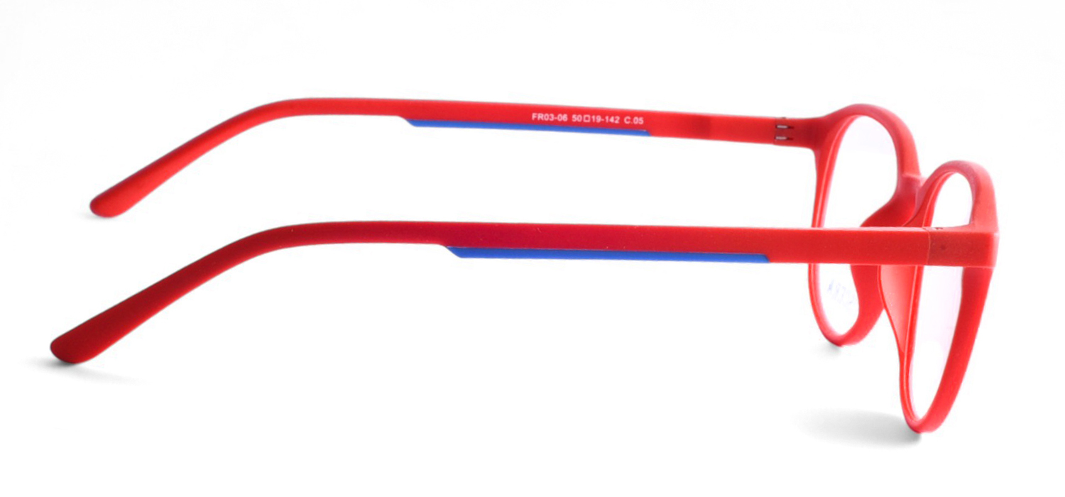  Red Sheet Full Frame Round Eyeglasses For Men And Women