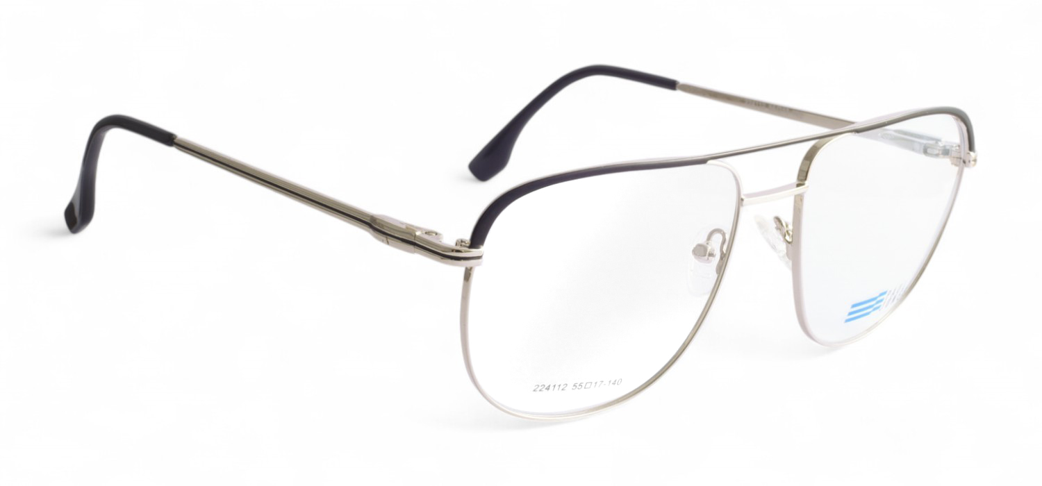  Black Silver Metal Full Frame Ultima Eyeglasses For Men And Women