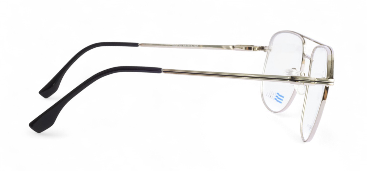  Black Silver Metal Full Frame Ultima Eyeglasses For Men And Women