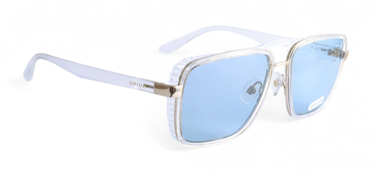  Transparent Full Frame With Green Tinted Ultima  Sunglasses For Men And Women
